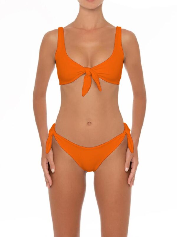 Orange Classic Bow Tie Bathing Suits