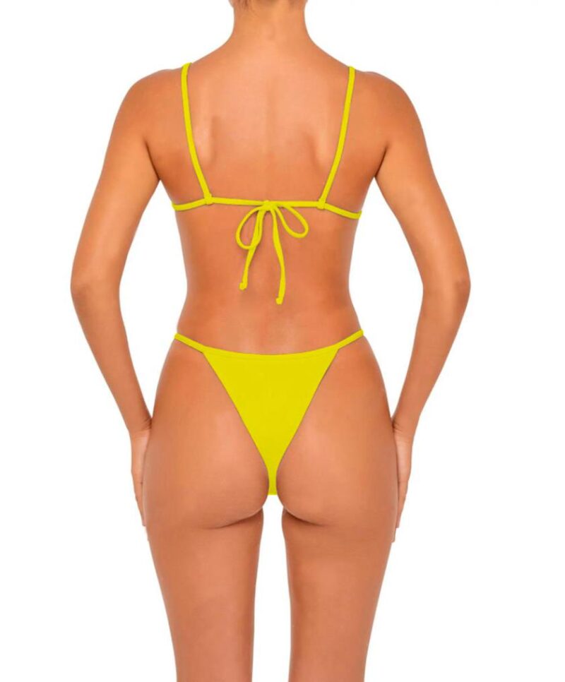 Women's Pure Color Bikini Set High Cut