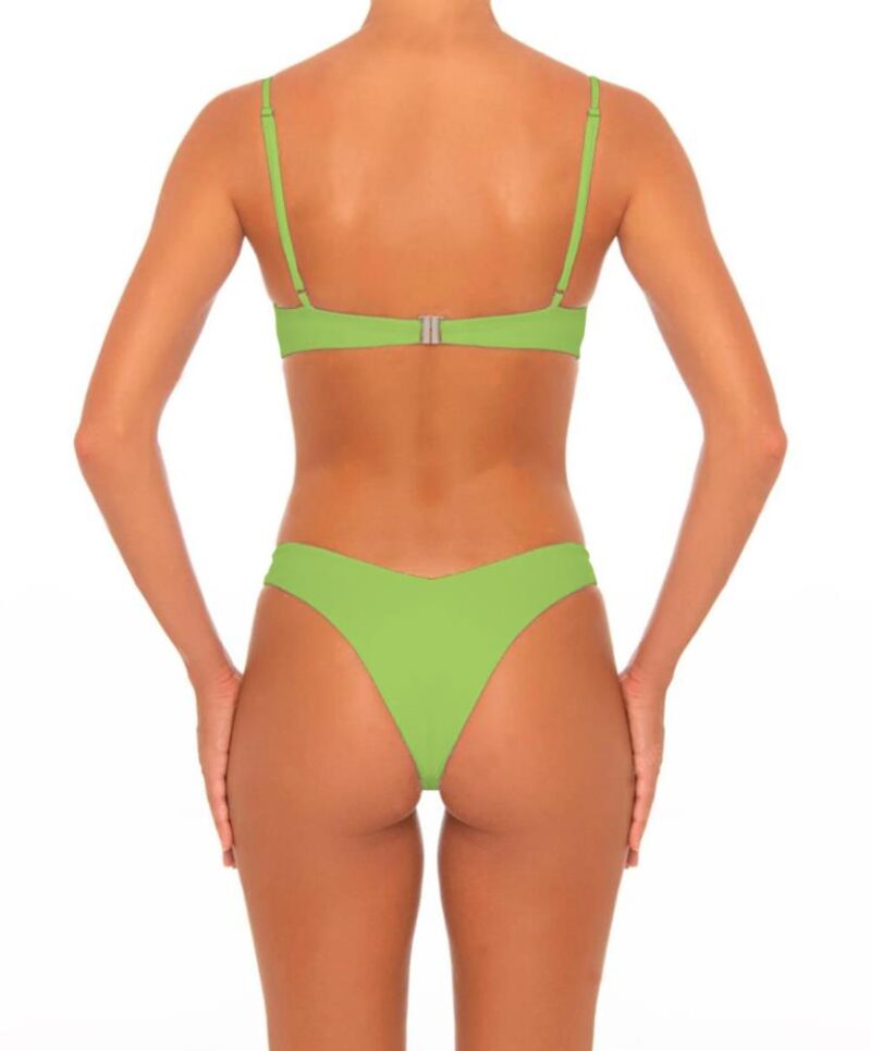 Green Womens Bathing Suit Lace Up Bikini