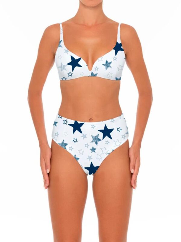 Star Full Print Two Piece Bathing Suits