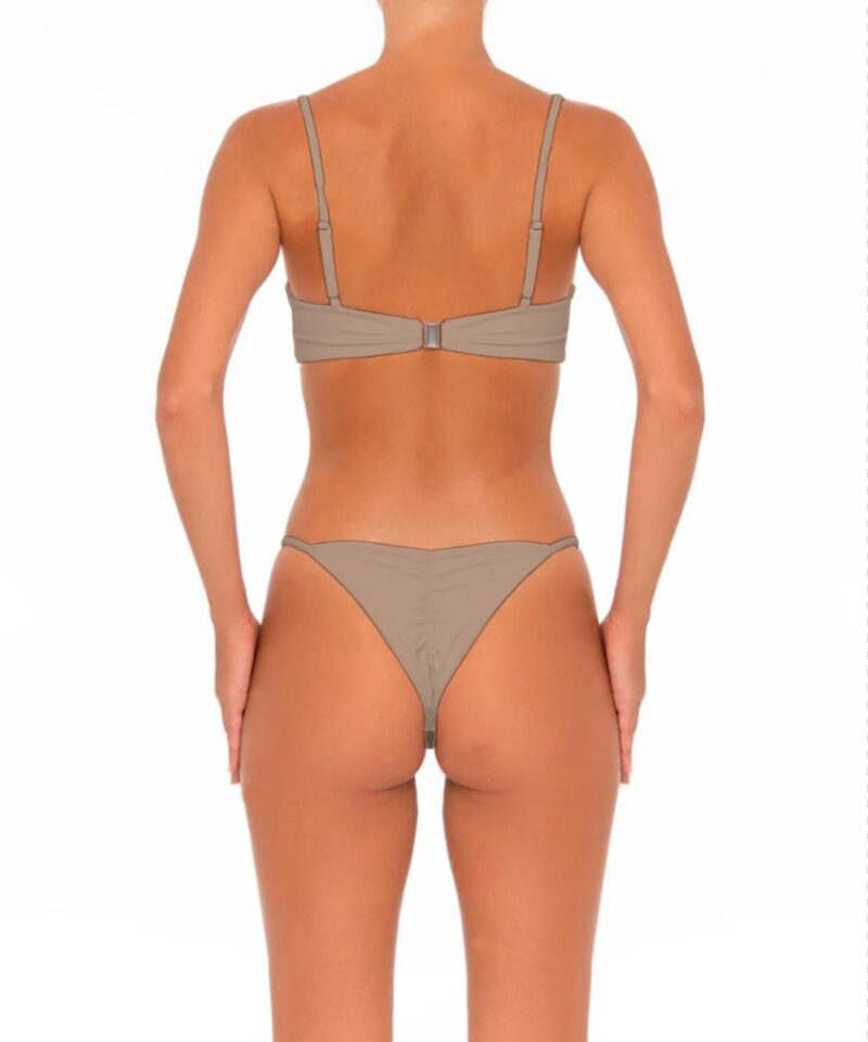 Gray Lace Up Womens Bikini Set