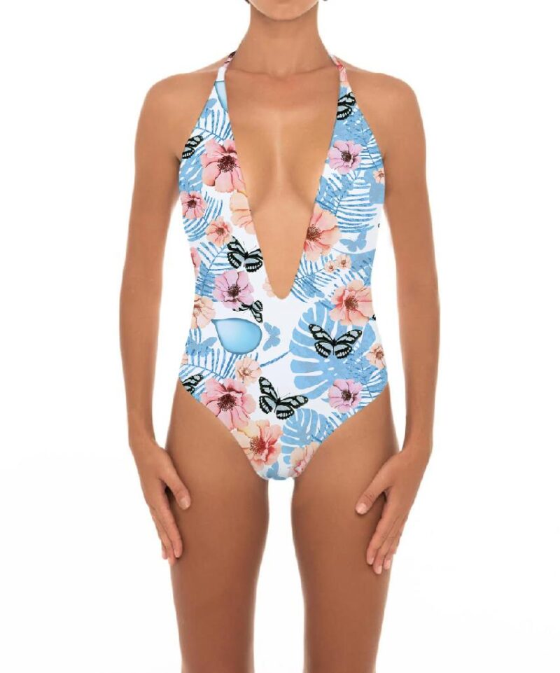 Floral All-Over Printing One Piece Bikini