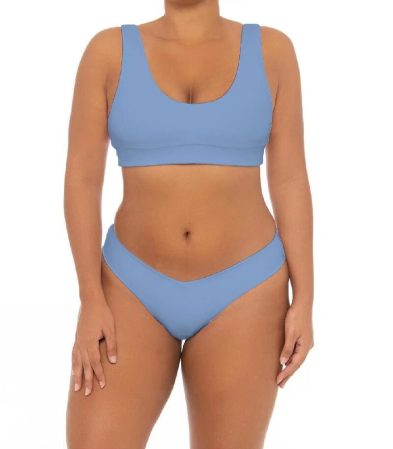 Blue Plus Two Pieces Womens Bikini