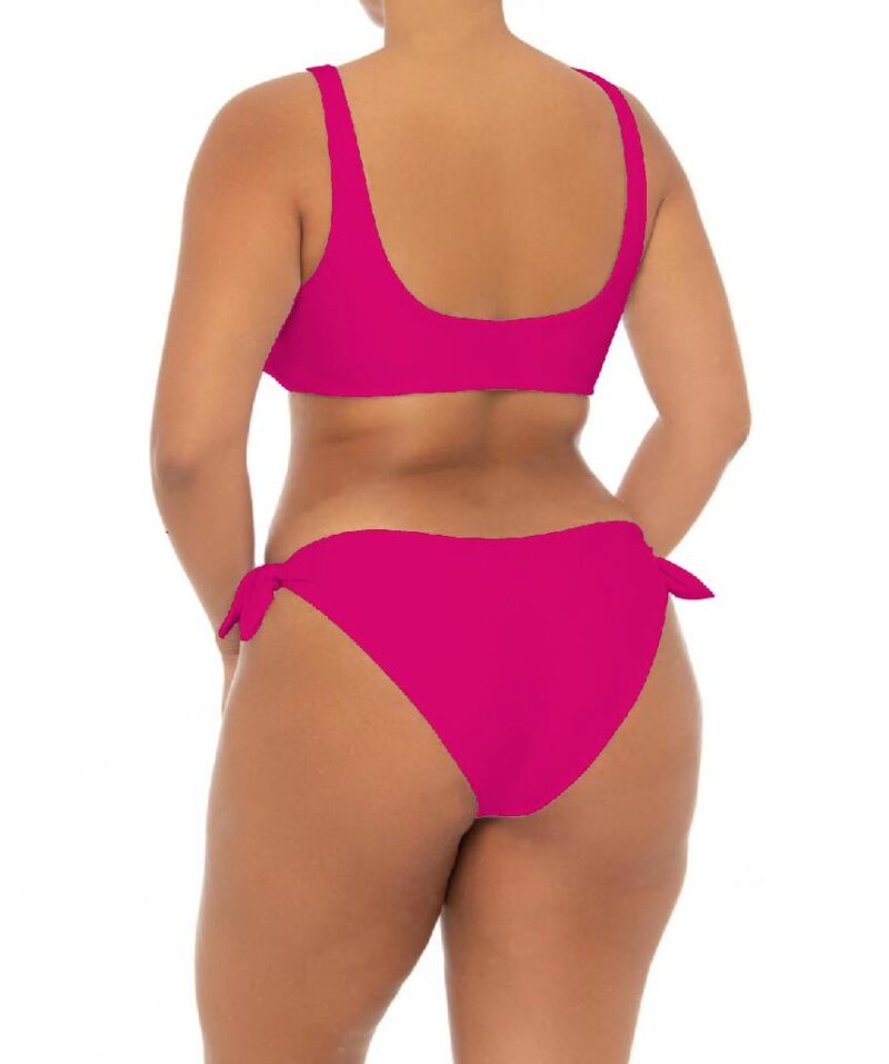 Plus Pink Side Tie Low Waist Bikini