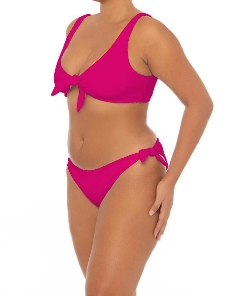 Plus Pink Side Tie Low Waist Bikini