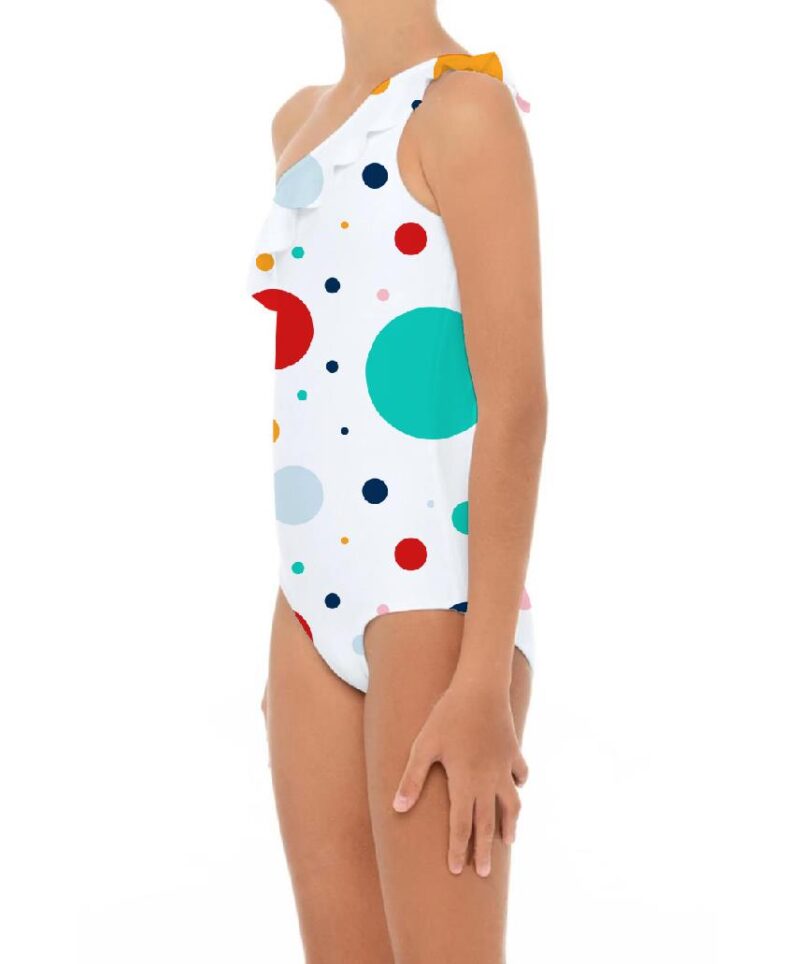 Kids One Shoulder Lovely Bathing Suit