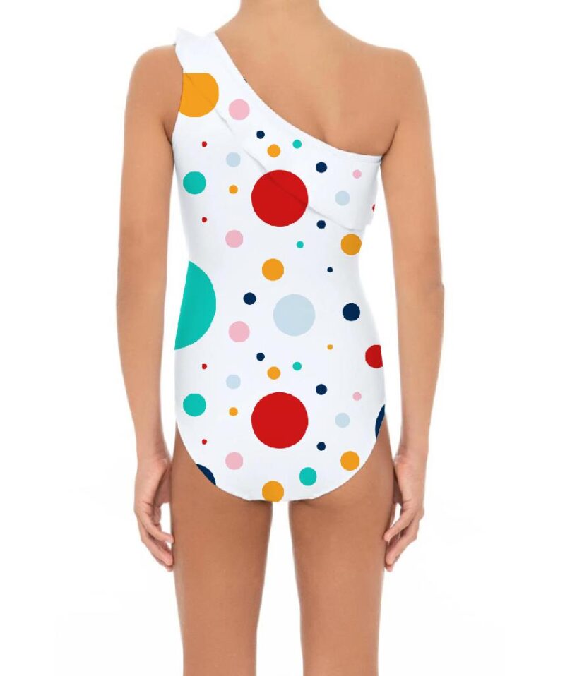 Kids One Shoulder Lovely Bathing Suit