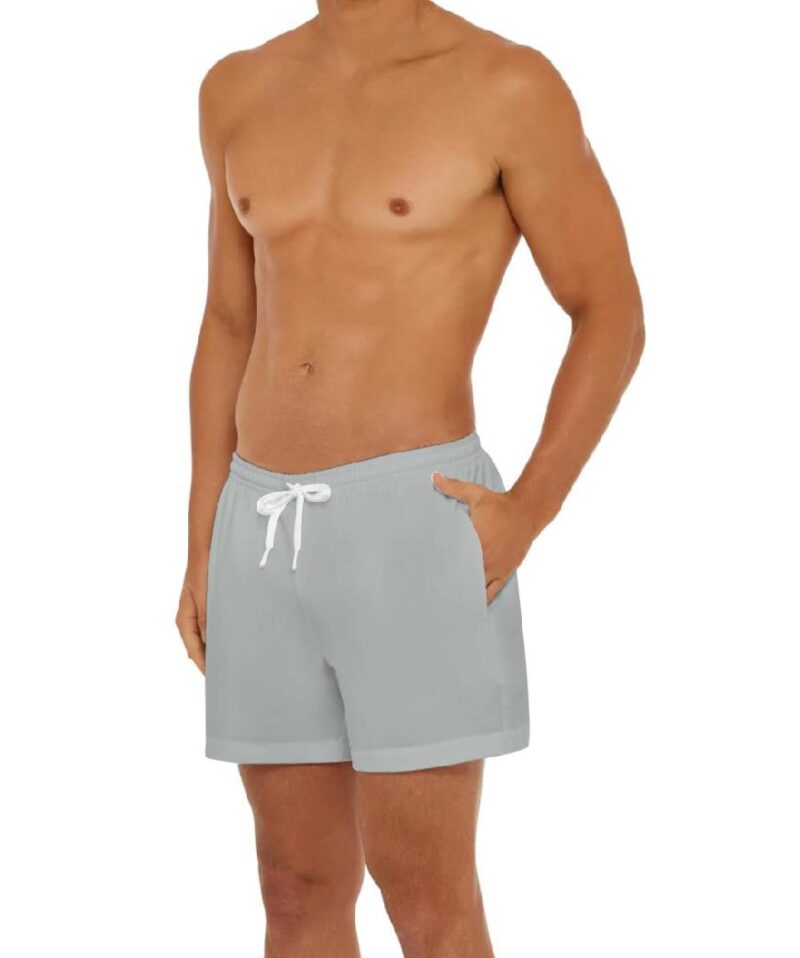 Custom Gray Mens Swim Shorts