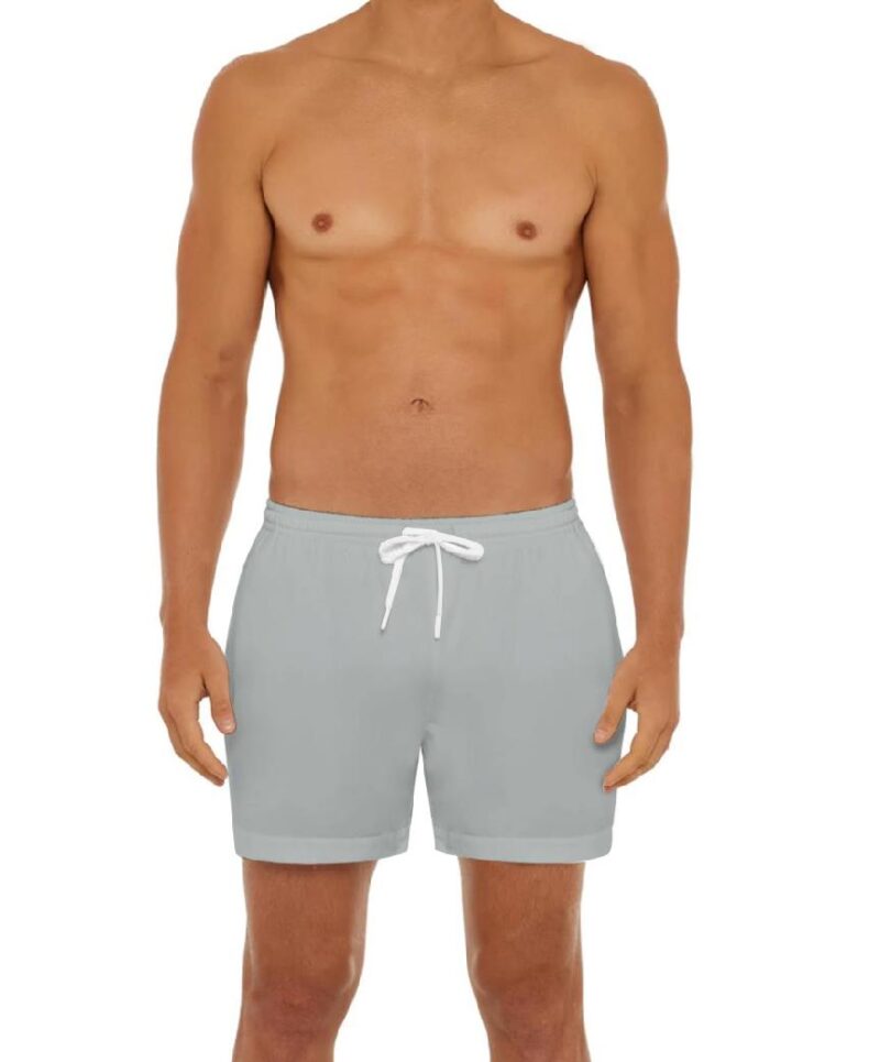 Custom Gray Mens Swim Shorts