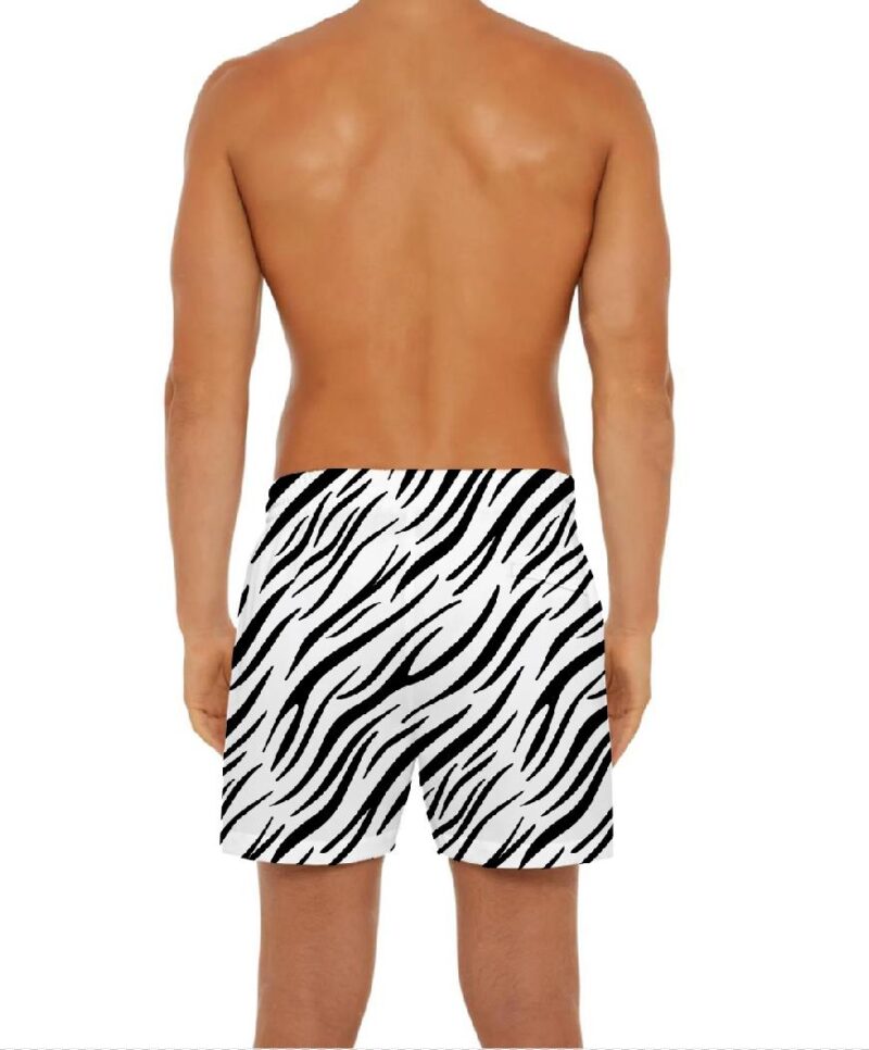 Stripe Design Black White Swim Short