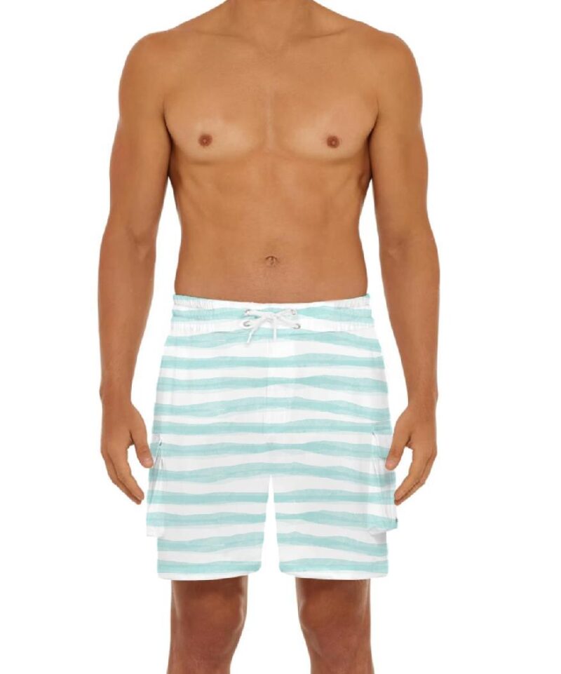 Light Color Stripe Design Mens Shorts