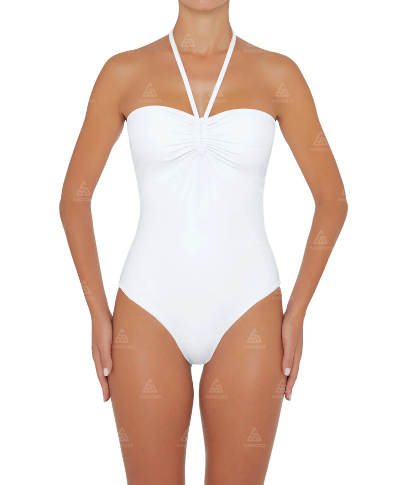 OPS012 Hanging Neck Strap Chest Tightening Backless One Piece Bikini 01