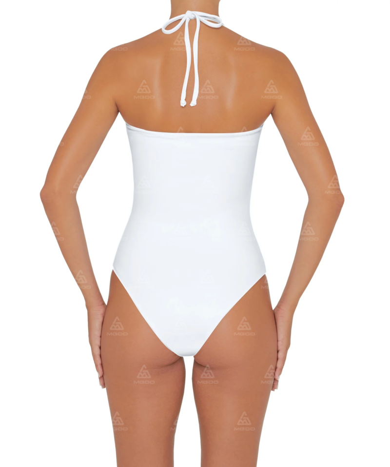 OPS012 Hanging Neck Strap Chest Tightening Backless One Piece Bikini 03