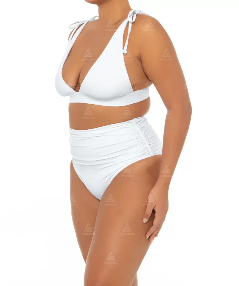 PLUS05 Double Straps Straps Deep V Sexy High Waist Plus Size Swimsuit 02