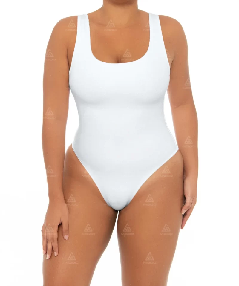 PLUS09 Simple U-Shaped Backless Sexy One-Piece Swimsuit Plus Size Swimsuit 01