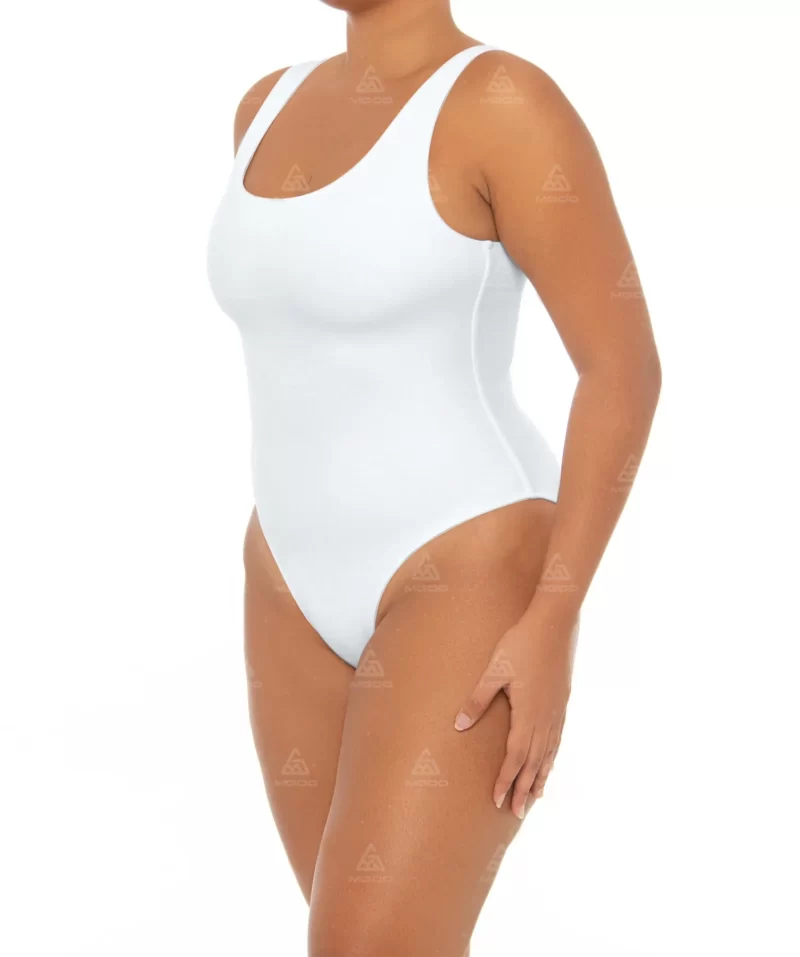 PLUS09 Simple U-Shaped Backless Sexy One-Piece Swimsuit Plus Size Swimsuit 02