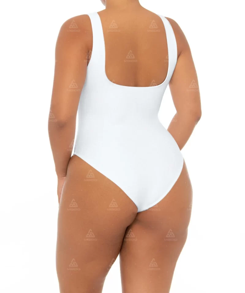 PLUS09 Simple U-Shaped Backless Sexy One-Piece Swimsuit Plus Size Swimsuit 03