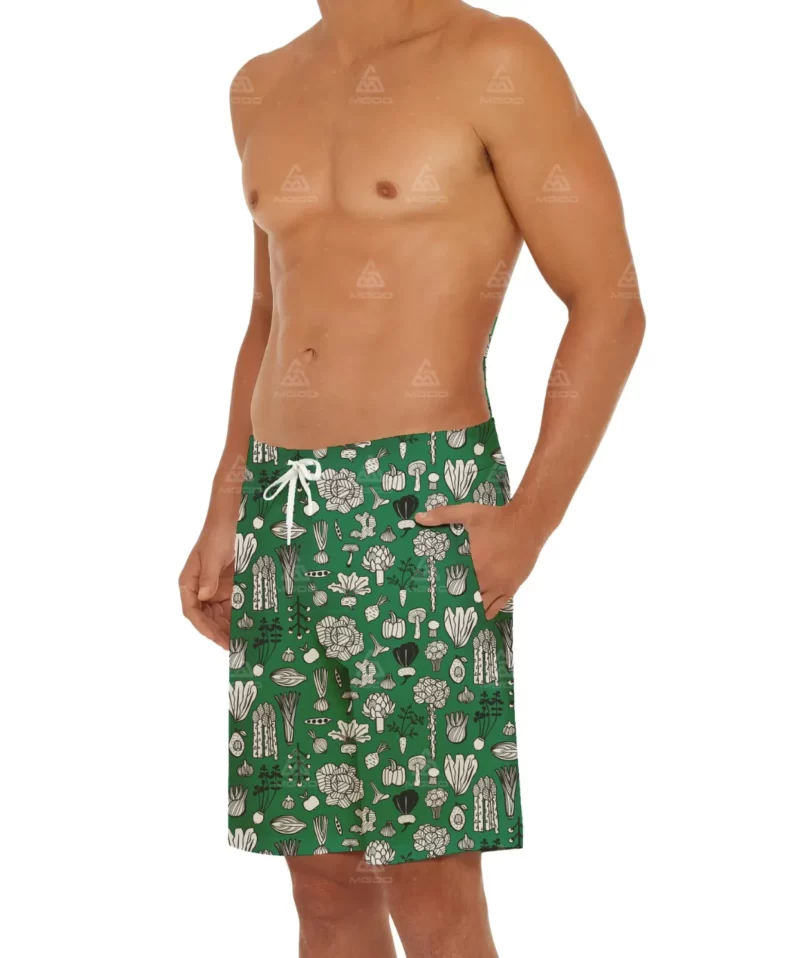 MS01-Men's Pocket Simple Tie Beach Pants Beach Shorts 05