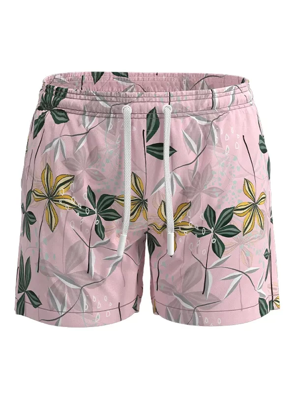 MS17 Men's Simple Lace-Up Beach Pants Beach Shorts