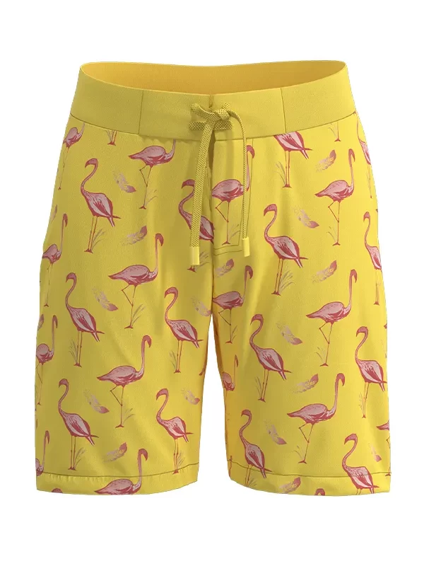 MS23 Men's Simple Flush Waist Tie with Pockets Beach Shorts Beach Shorts